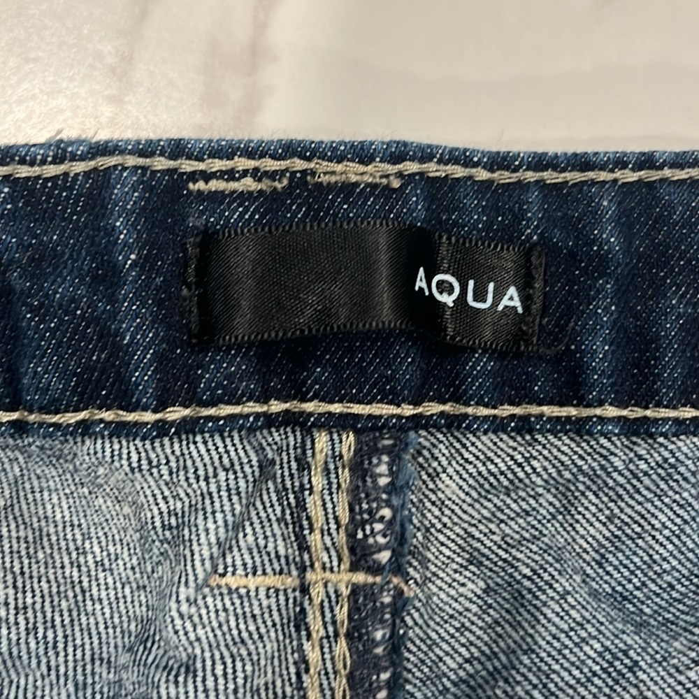 Aqua embroidered cutoff shorts - Picture 5 of 12